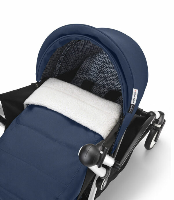 Stokke YOYO³ kolica i sklopiva košara – Black/Air France Blue - Image 4