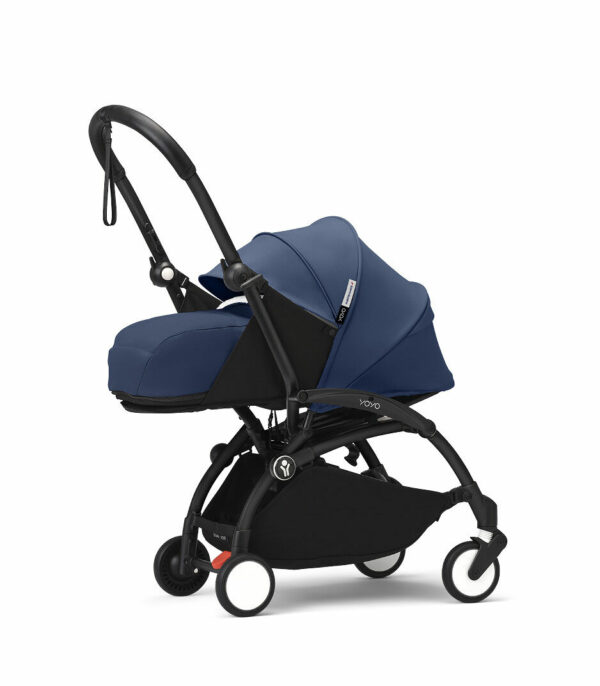 Stokke YOYO³ kolica i sklopiva košara – Black/Air France Blue - Image 3