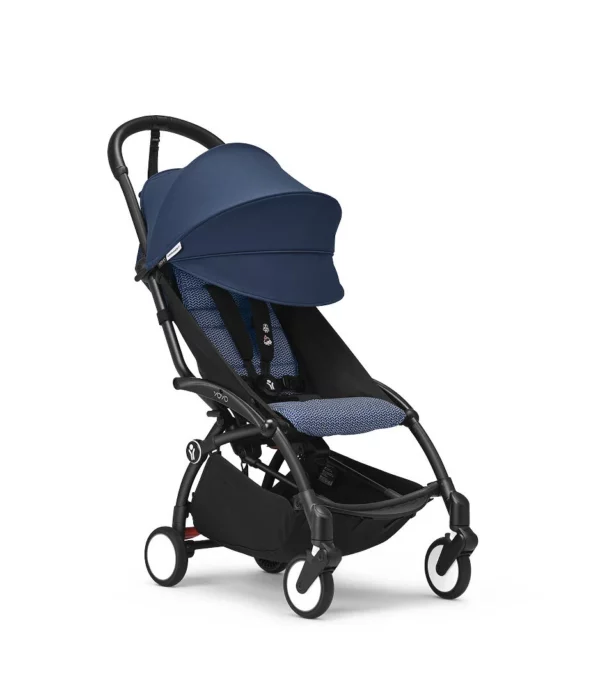 YOYO3_6PLUS_AirFrance_BlackFrame_ext Canopy_3-4_0534 Stokke YOYO³ kolica od 6 mjeseci - Black/Air France Blue - Image 3