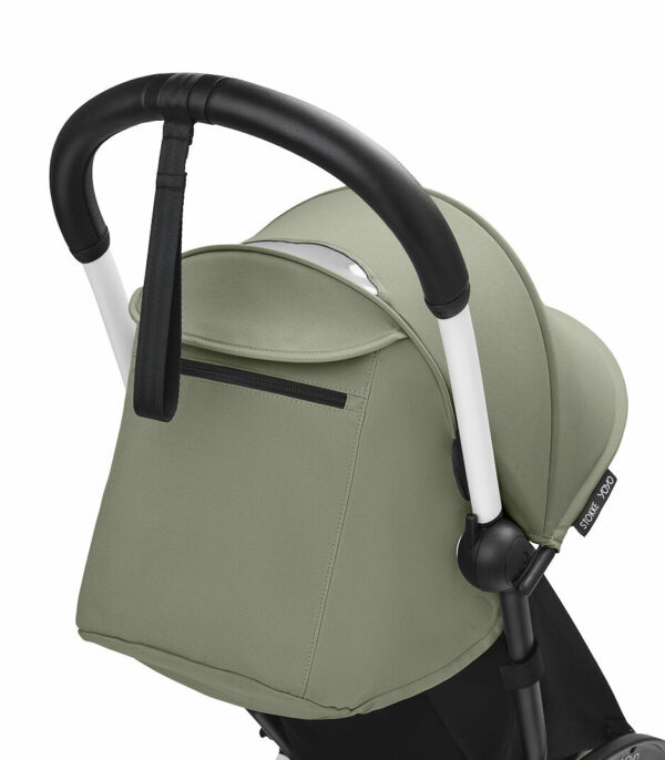 YOYO3_6PLUS_Olive_WhiteFrame_HandleBar_Close-up_0366 Stokke® YOYO³ 6+ Color Pack - Olive - Image 5