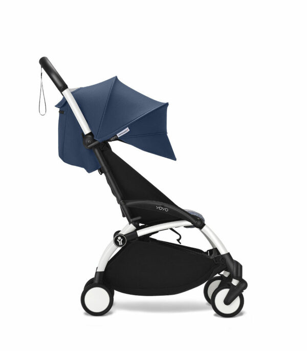 YOYO3_AirFrance_6PLUS_WhiteFrame_Profile_ext Canopy_0119_eCom Stokke YOYO³ kolica od 6 mjeseci - Black/Air France Blue - Image 2
