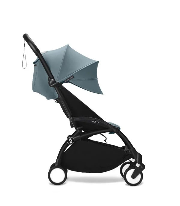 YOYO3_Aqua_6Plus_Ext Canopy_BlackFrame_Profile_0042_eCom Stokke YOYO³ kolica od 6 mjeseci - Black/Aqua (GRATIS Color Pack) - Image 10