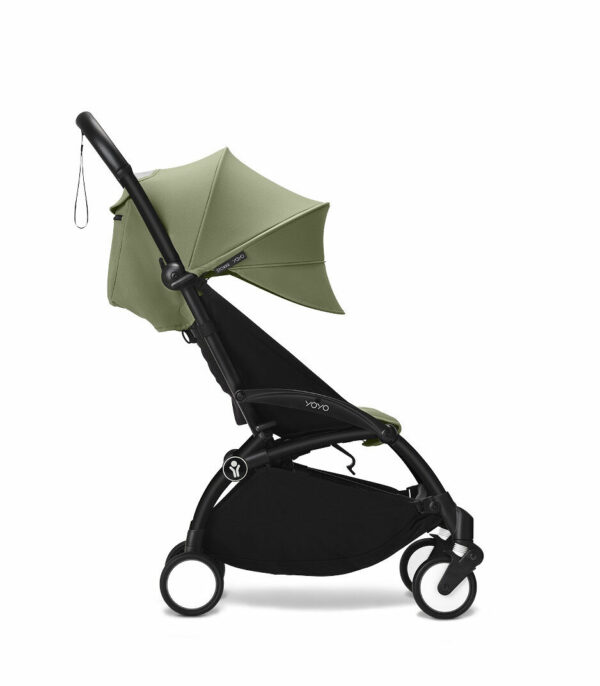 YOYO3_Olivie_6Plus_Ext Canopy_BlackFrame_Profile_0042_eCom Stokke® YOYO³ 6+ Color Pack - Olive - Image 9