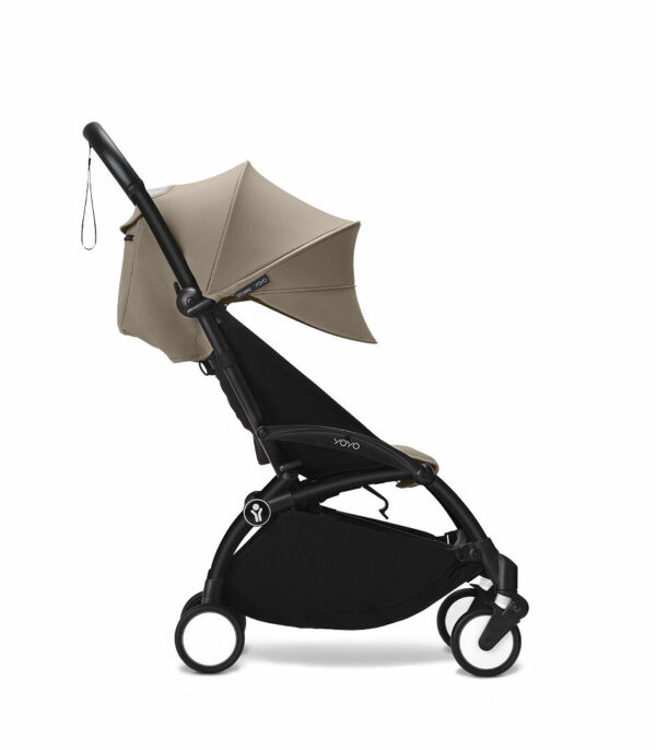 YOYO3_Taupe_6Plus_Ext Canopy_BlackFrame_Profile_0042_eCom Stokke YOYO³ kolica od 6 mjeseci - Black/Taupe (GRATIS Color Pack) - Image 9
