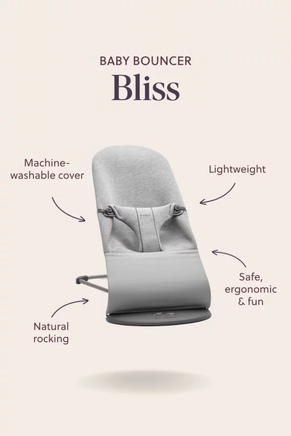 babybjorn_generic BabyBjörn Ležaljka za bebe Bliss - Mélange, Light Gray, Woven - Image 12