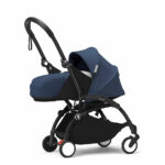 Stokke YOYO³ kolica i sklopiva košara – Black/Air France Blue