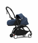 Stokke YOYO³ kolica i sklopiva košara – Black/Air France Blue