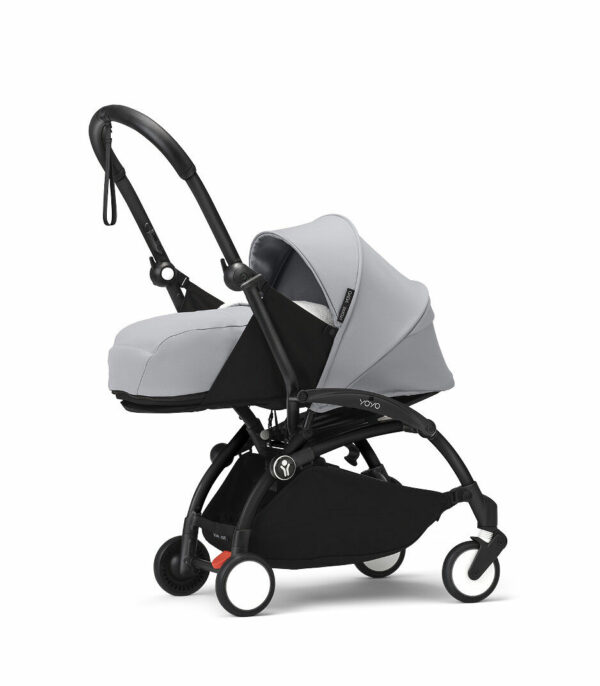 Stokke YOYO³ kolica i sklopiva košara za novorođenčad – Black/Stone