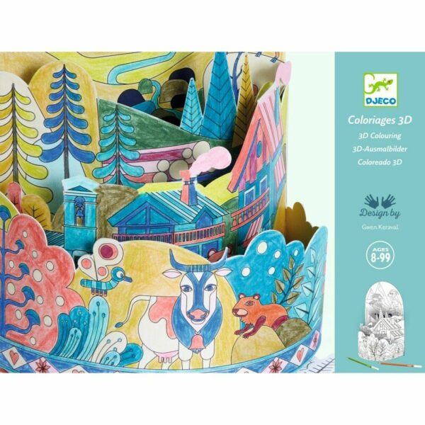 13645-DJ08743-diorama-colouring---on-top-of-the-world Djeco 3D Diorama - Set za bojenje On top... - Image 4