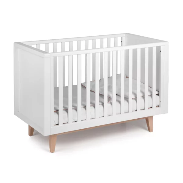 Troll Nursery dječiji krevetić - Scandy 120x60cm - White/Natural Legs