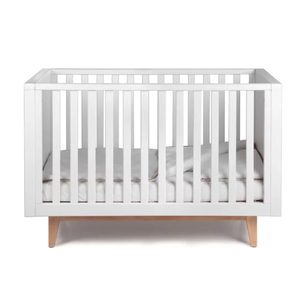 Troll Nursery dječiji krevetić - Scandy 120x60cm - White/Natural Legs - Image 4