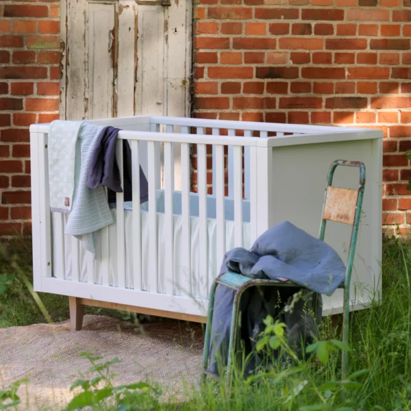 Troll Nursery dječiji krevetić - Scandy 120x60cm - White/Natural Legs - Image 2