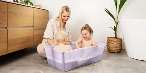 EMO_FlexiBath-XL_1 Stokke Flexi Bath kadica X-Large Lavender + GRATIS Potpora za novorođenče - Image 2