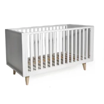 Troll Nursery dječiji krevetić / krevet - Scandy 140x70cm - White/Natural Legs