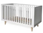 Troll Nursery dječiji krevetić / krevet - Scandy 140x70cm - White/Natural Legs - Image 5