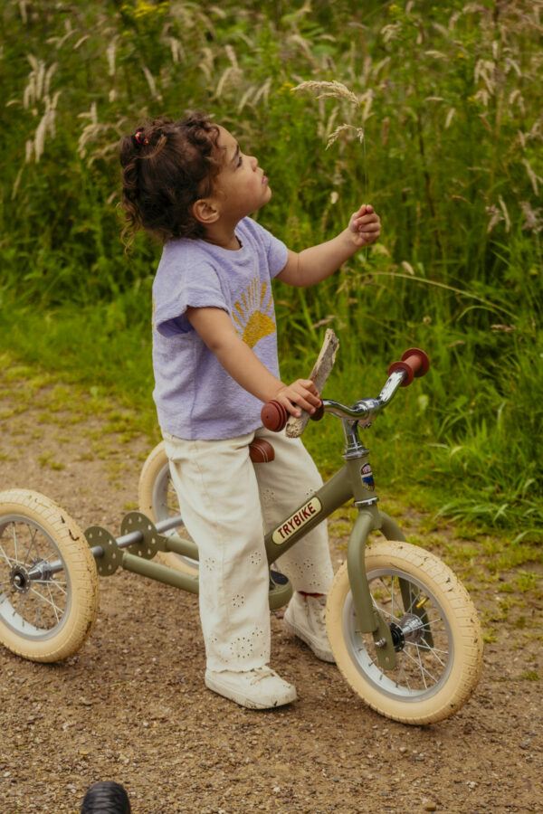 Trybike 2024 matt (198) Trybike Balans bicikl 2u1 – Steel Vintage Green Matt - Image 3