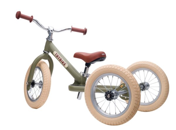 Trybike Tricikl i balans bicikl – Steel Vintage Green Matt - Image 5