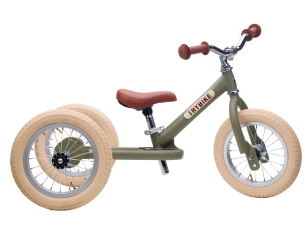 Trybike Tricikl i balans bicikl – Steel Vintage Green Matt - Image 4
