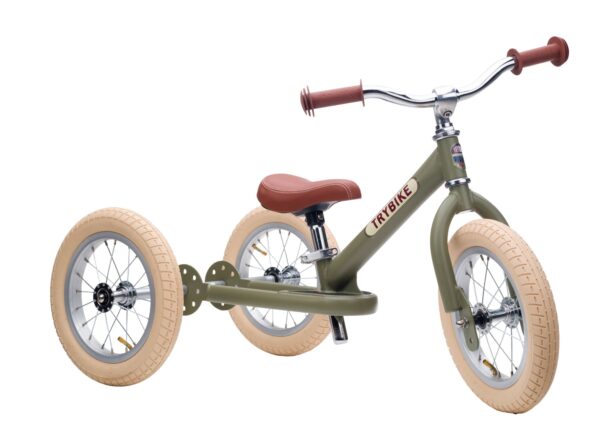 Trybike Tricikl i balans bicikl – Steel Vintage Green Matt - Image 1