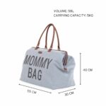 Childhome Torba Mommy Bag - Canvas Grey - Image 11