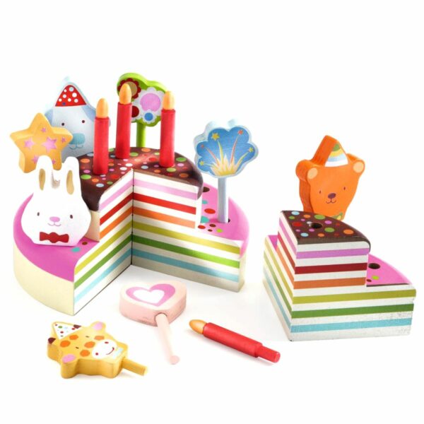 Djeco drvena rođendanska torta - Happy Birthday - Image 3