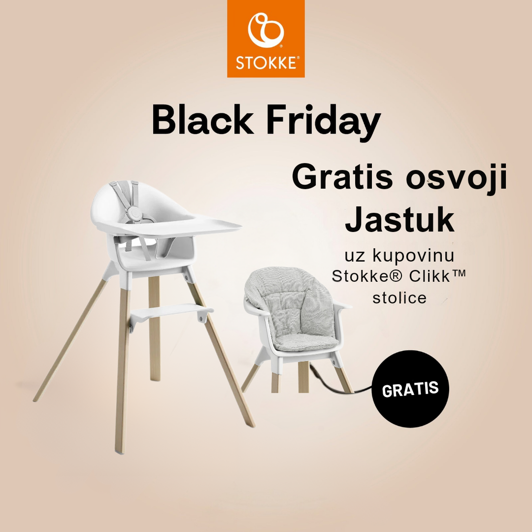 1731615217711 Stokke Clikk Hranilica Stolica - White + GRATIS Stokke Clikk jastuk - Image 1