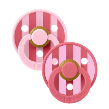 BIBS cucle Studio colour Block Pink Coral - 2kom (0-6m)