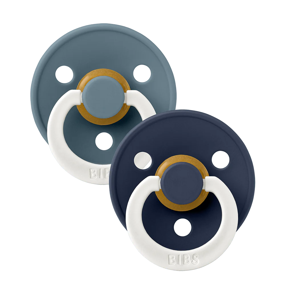 110455_5713795266968_BIBS_Pacifier_Colour_Pack_S1_Petrol-Glow_DeepSpace-Glow_1000x1000_4e5ef377-8eb0-450c-8999-525a48be4c7d BIBS Petrol & Deep Space night (0-6m) – 2kom - Image 1
