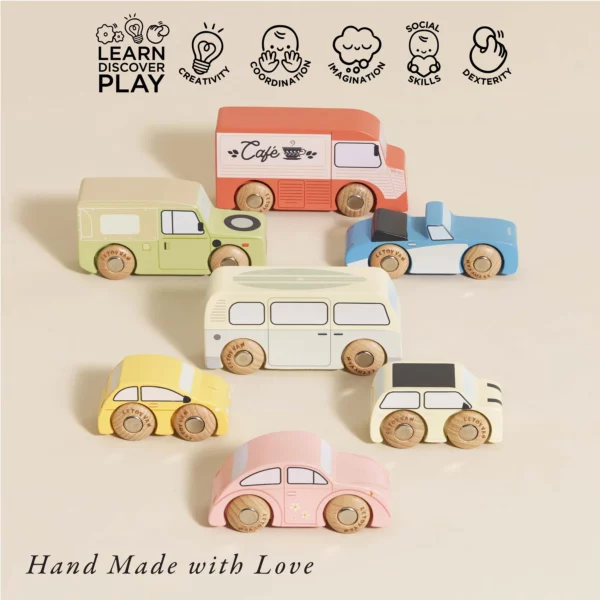 Le Toy Van Set drvenih autića - Vintage - Image 3