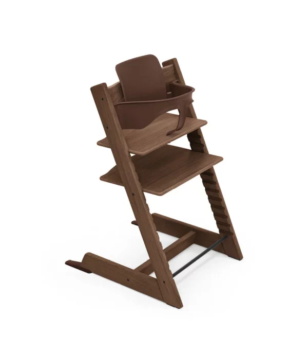 TrippTrapp_OakWarmBrown_BS_1-5_eCom Stokke Tripp Trapp Hranilica Stolica + Ogradica Baby Set - Warm Brown/Warm Brown