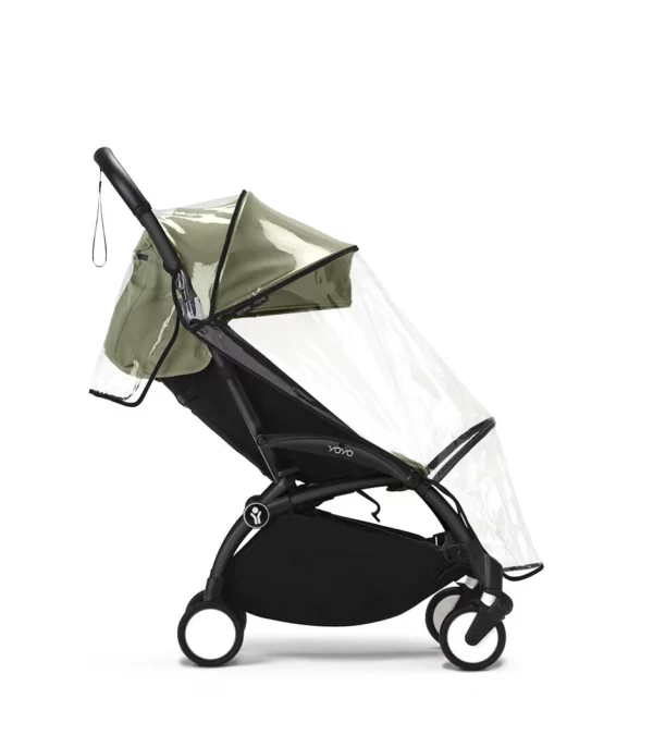 YOYO3_6PLUS_Olive_BlackFrame_RAinCoverProfile_A35_eCom Stokke YOYO navlaka za kišu – Rain Cover 6+