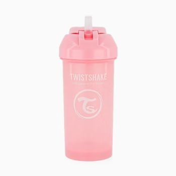 Twistshake Bočica sa slamkom 360ml 6m+ Pastelno roza