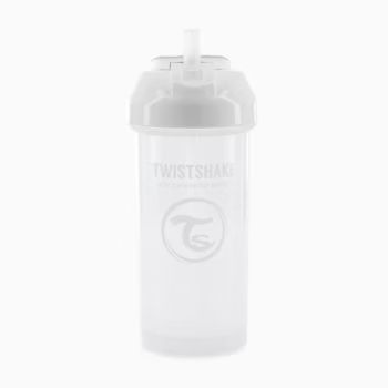 Twistshake Bočica sa slamkom 360ml 6m+ Bijela