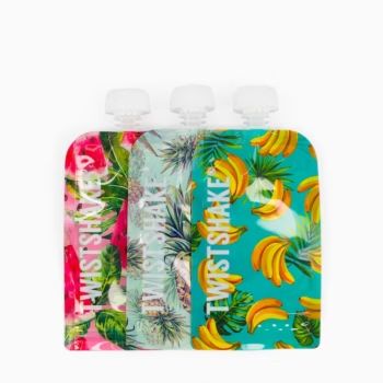 Twistshake višekratne vrećice za kašice (3 kom, 220ml) - Mixed colors