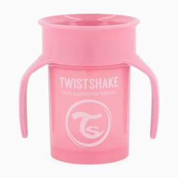 Twistshake 360° čaša bez prolijevanja 6m+ Pastelno roza