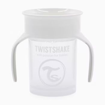 Twistshake 360° čaša bez prolijevanja 6m+ Bijela