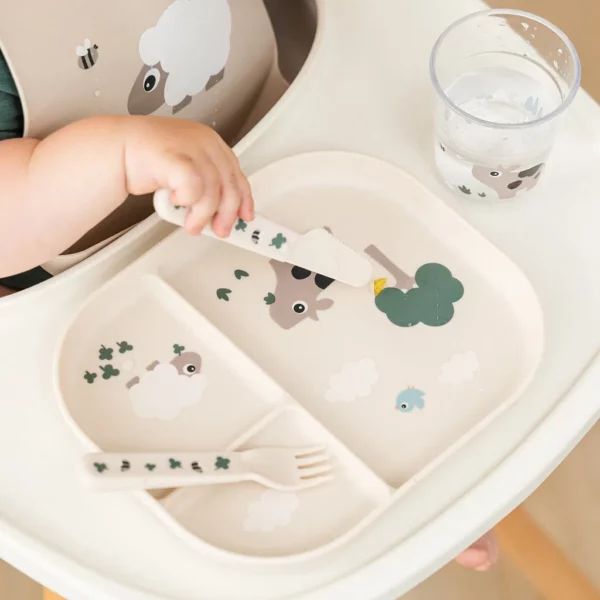 Done by Deer Dječiji escajg Foodie (kašika, viljuška, nož) - Tiny farm Sand - Image 5