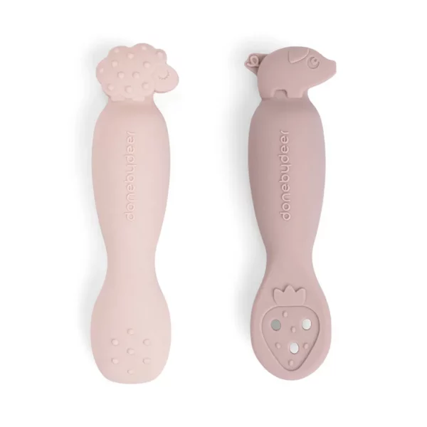 Done by Deer silikonske kašikice za prve zalogaje (2 kom) - Tiny Farm Powder - Image 2