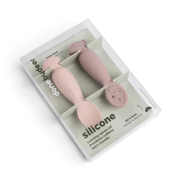 Done by Deer silikonske kašikice za prve zalogaje (2 kom) - Tiny Farm Powder - Image 3