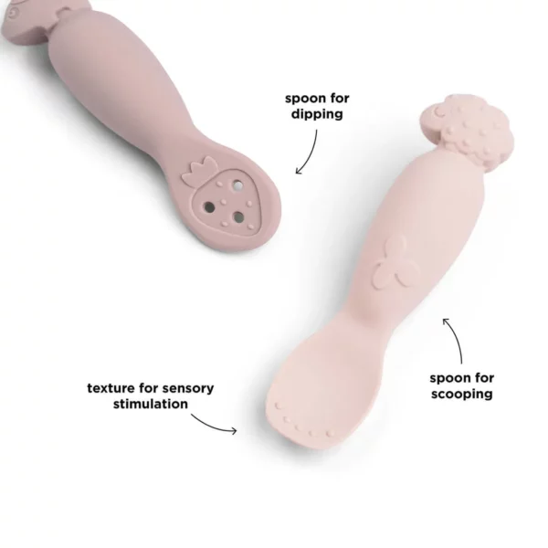 Done by Deer silikonske kašikice za prve zalogaje (2 kom) - Tiny Farm Powder - Image 4