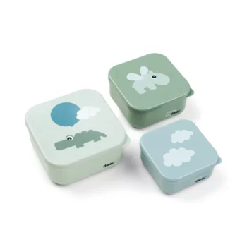 Done by Deer kutijice za grickalice (set 3 kom) - Happy clouds Green