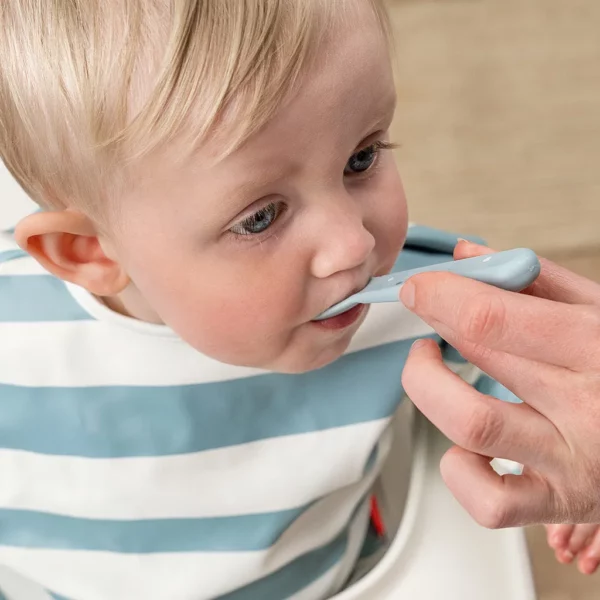 Done by Deer Dječiji escajg Foodie (kašika, viljuška, nož) - Happy dots Blue - Image 6