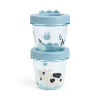 Dječije posudice za hranu - set od 2 komada Tiny farm Blue