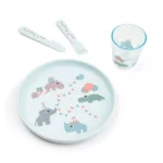 Done by Deer Dječiji set za jelo Foodie - Celebration Blue