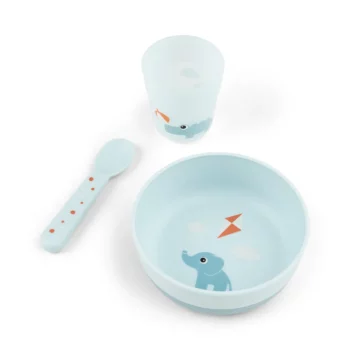Done by Deer Foodie set za prvi obrok - Playground Blue