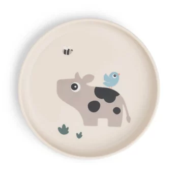 Done by Deer Foodie protuklizni tanjir - Tiny farm Sand