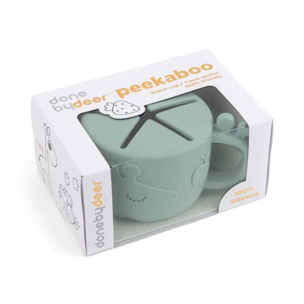 Done by Deer Silikonska čaša za grickalice Peekaboo - Raffi Green - Image 4