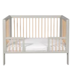 Troll Nursery dječiji krevetić Lukas i GRATIS zaštitna ograda 120x60cm Soft Grey/Wax - Image 2