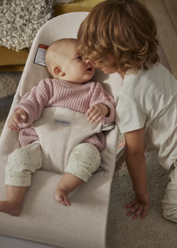 BJ00603212 BabyBjörn Ležaljka za bebe Bliss - Woven Mélange, Light Beige - Image 2