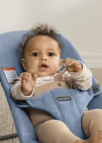 BabyBjörn Ležaljka za bebe Bliss - Woven Mélange, Blue - Image 3